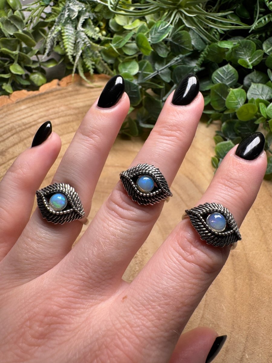 Opal Evil Eye Ring Adjustable | Copper Ashes