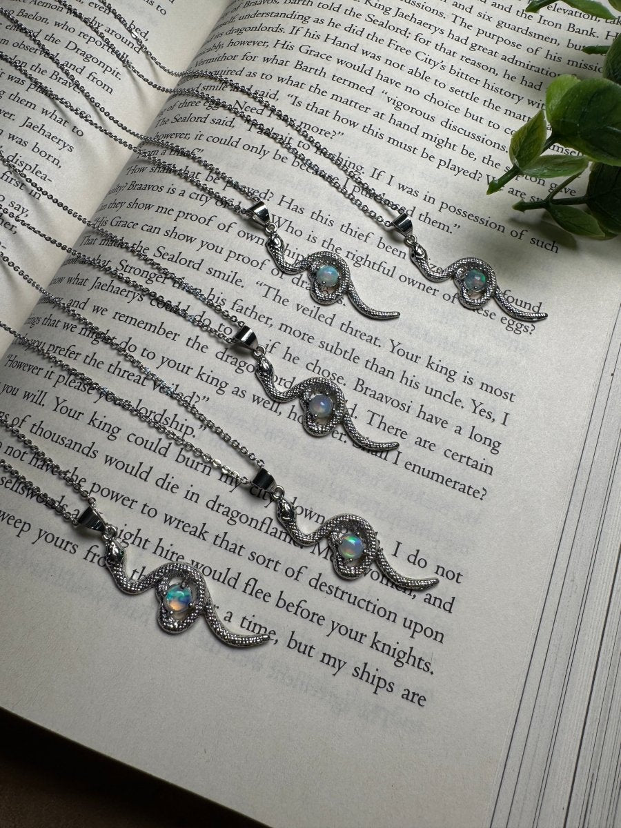 Opal Snake Necklace Adjustable | Copper Ashes