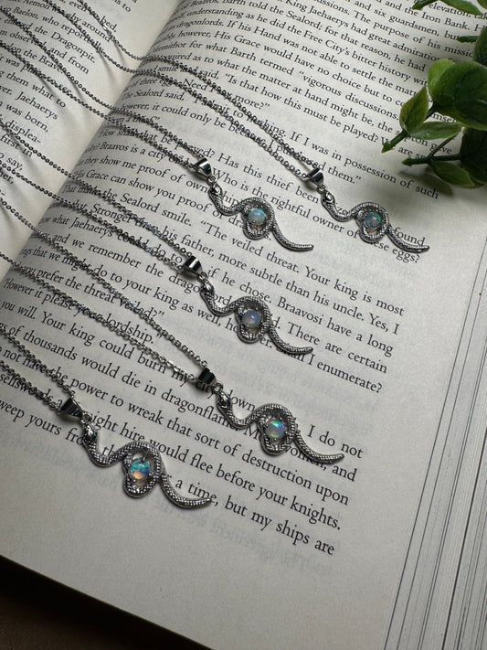 Opal Snake Necklace Adjustable | Copper Ashes