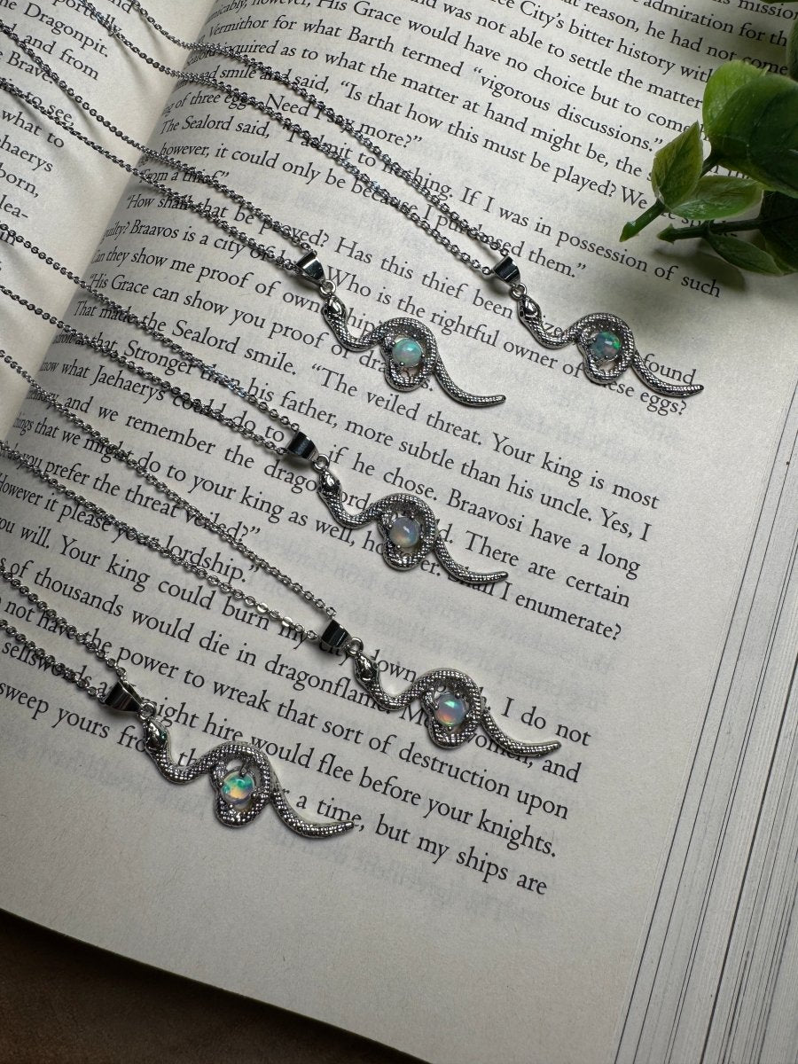 Opal Snake Necklace Adjustable | Copper Ashes