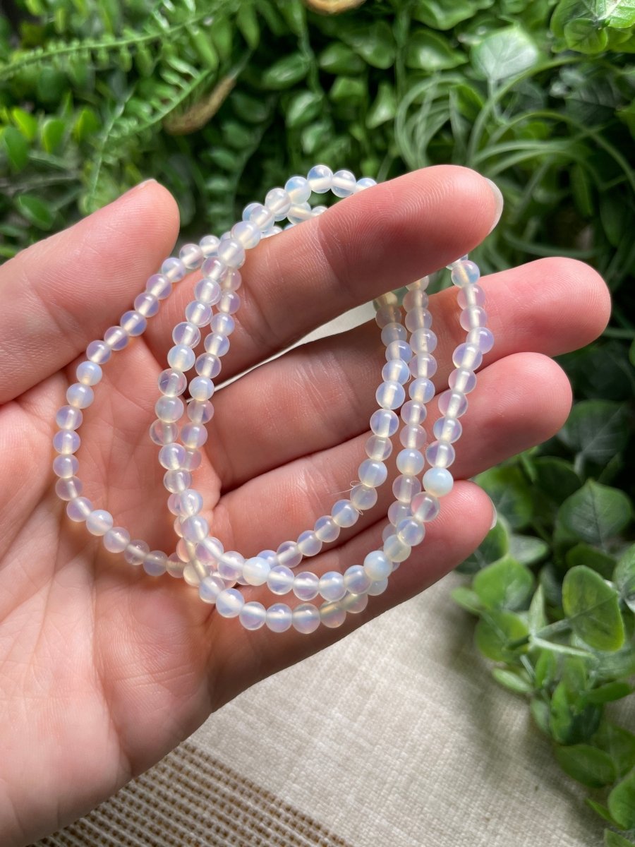 Opalite 4mm Beaded Bracelet | Copper Ashes
