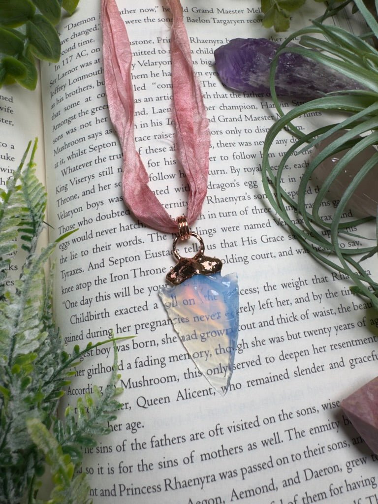Opalite Arrowhead Necklace | Copper Ashes