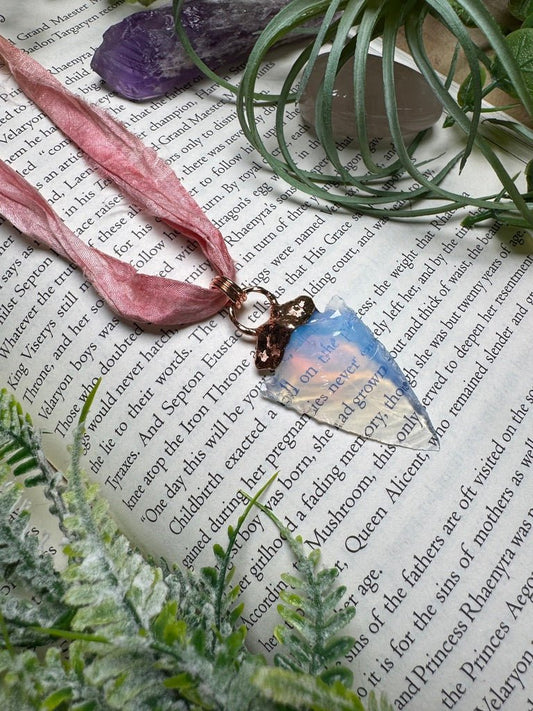 Opalite Arrowhead Necklace | Copper Ashes