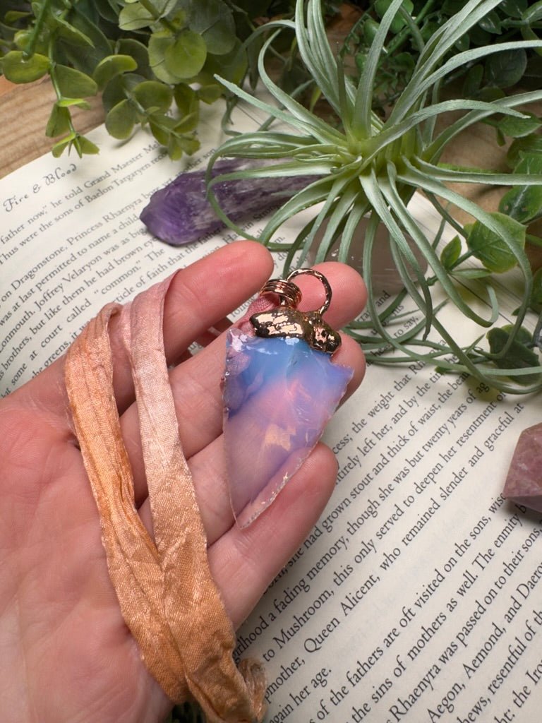 Opalite Arrowhead Necklace | Copper Ashes