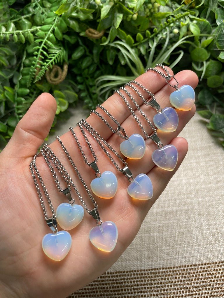 Opalite Heart Necklace | Copper Ashes