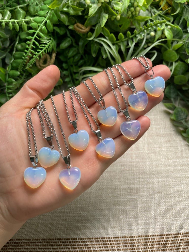 Opalite Heart Necklace | Copper Ashes