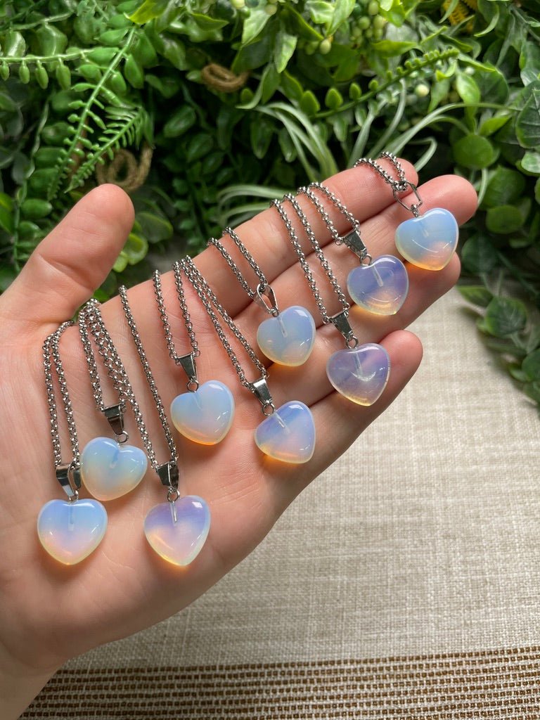 Opalite Heart Necklace | Copper Ashes
