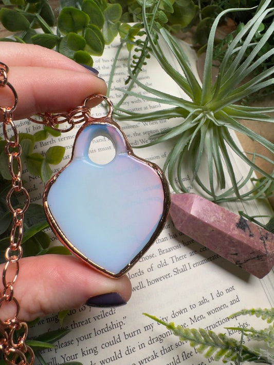 Opalite Locket Necklace | Copper Ashes