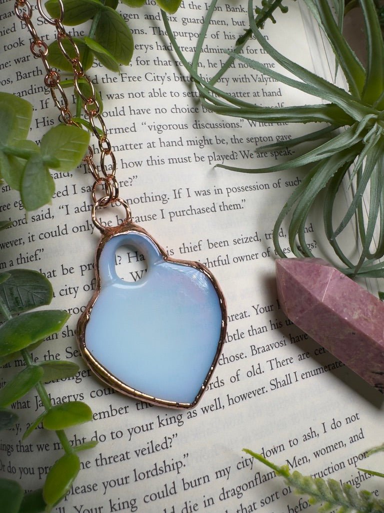 Opalite Locket Necklace | Copper Ashes