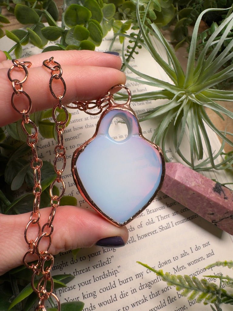 Opalite Locket Necklace | Copper Ashes