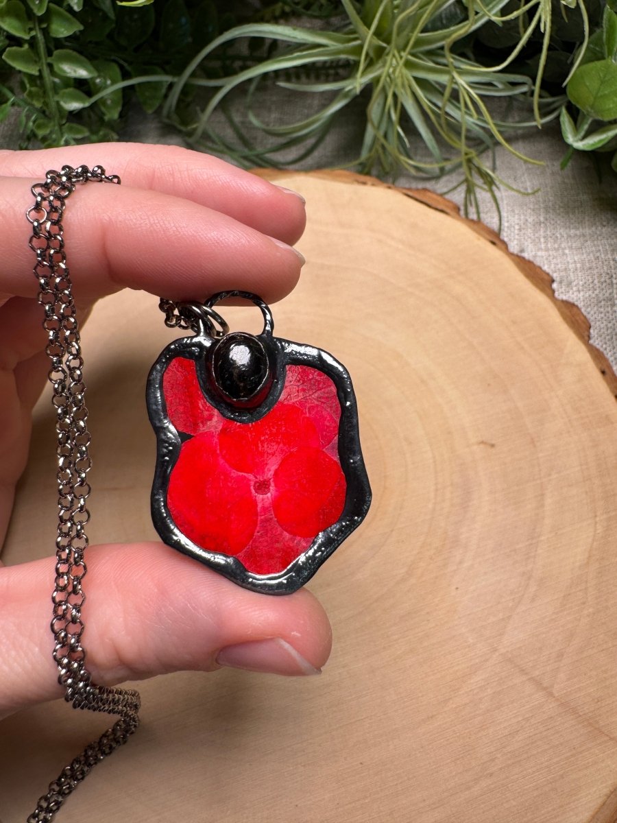 Ophelisse - Pietersite and Flower Necklace | Copper Ashes