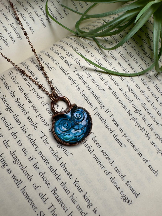 Owl Labradorite Necklace | Copper Ashes