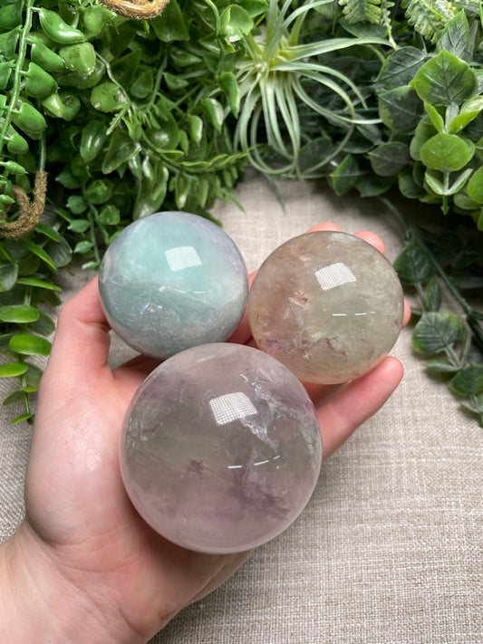 Pastel Fluorite Sphere | Copper Ashes