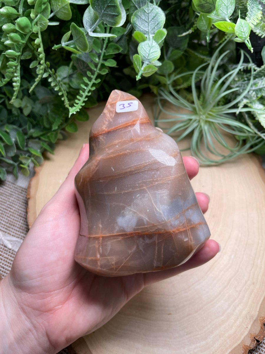 Peach Moonstone Flame | Copper Ashes