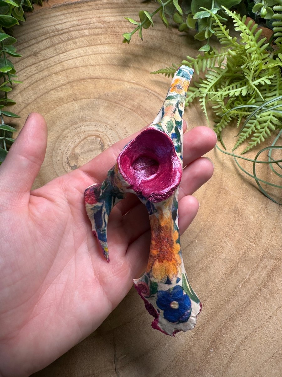 Pelvis Bone Piece- Hand Decorated | Copper Ashes