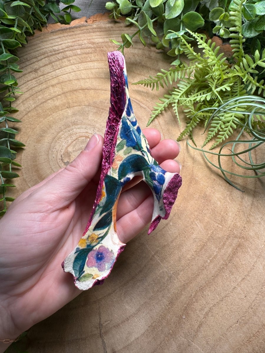 Pelvis Bone Piece- Hand Decorated | Copper Ashes