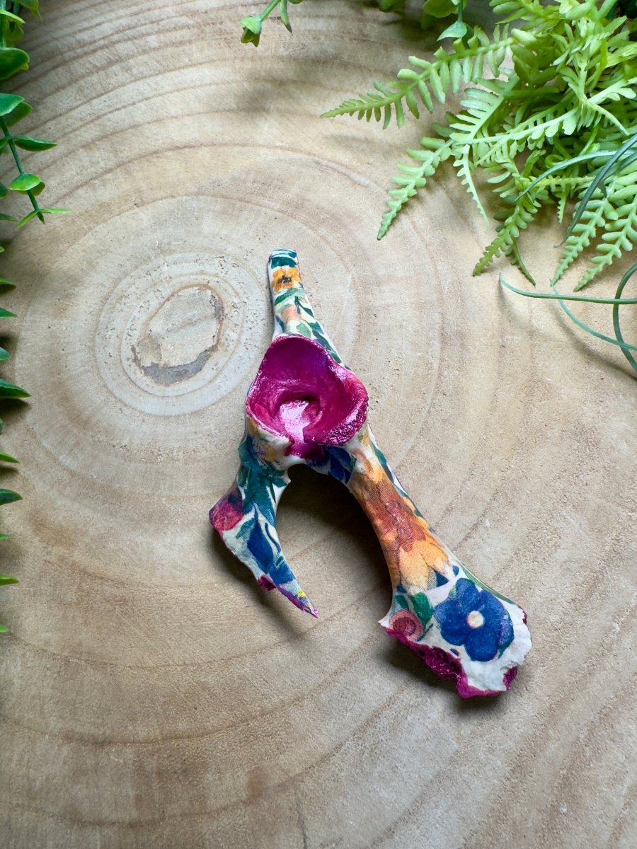 Pelvis Bone Piece- Hand Decorated | Copper Ashes