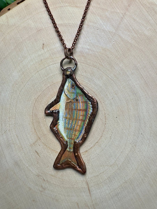 Pinfish and Labradorite Necklace | Copper Ashes