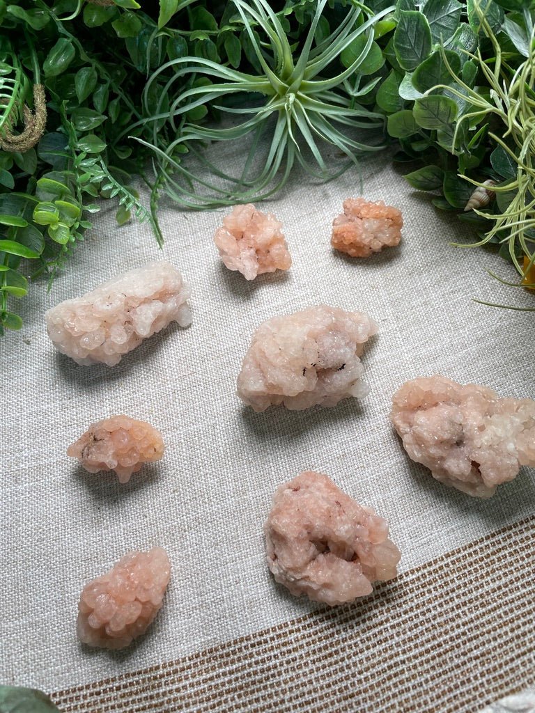Pink Apophyllite Cluster | Copper Ashes