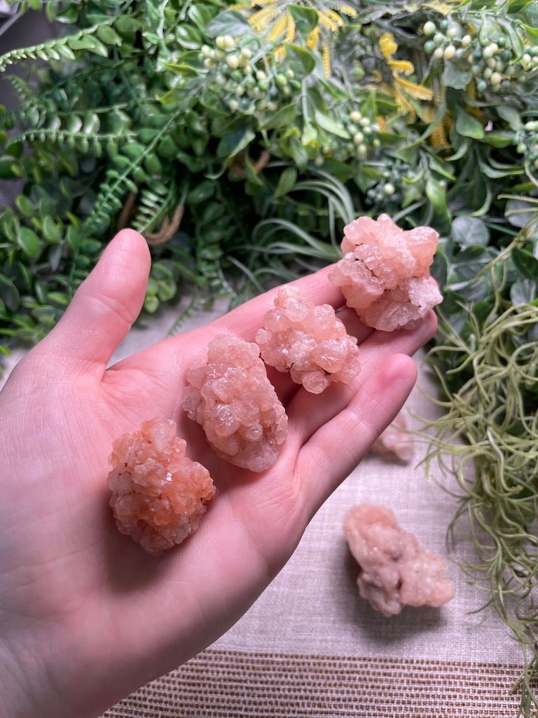 Pink Apophyllite Cluster | Copper Ashes