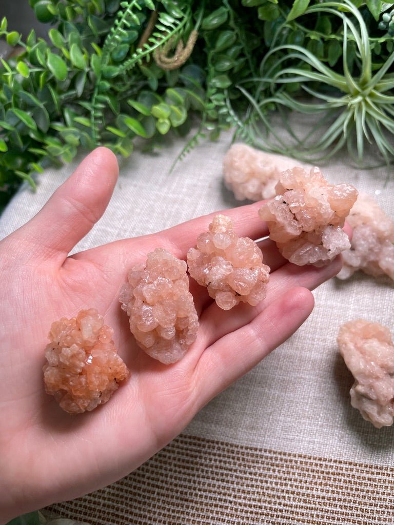 Pink Apophyllite Cluster | Copper Ashes