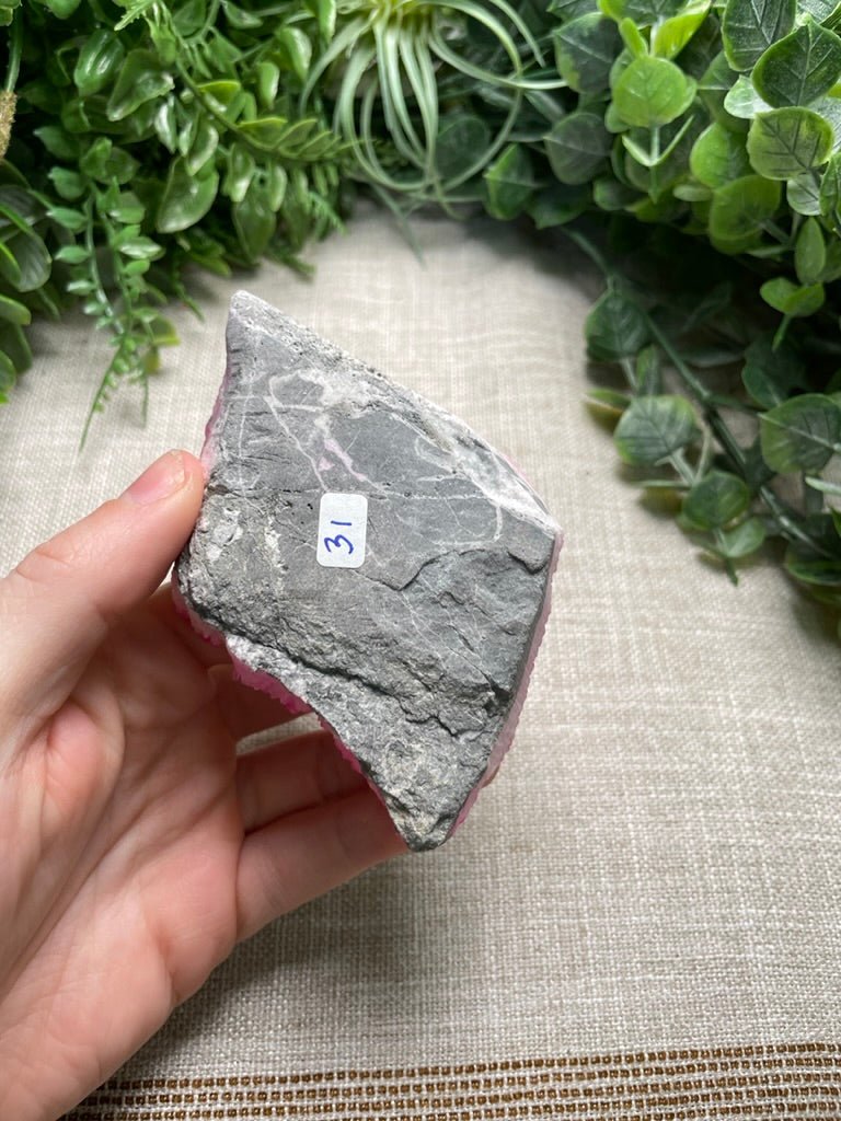 Pink Aura Quartz Cluster | Copper Ashes