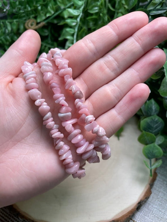 Pink Opal Chip Bracelet | Copper Ashes