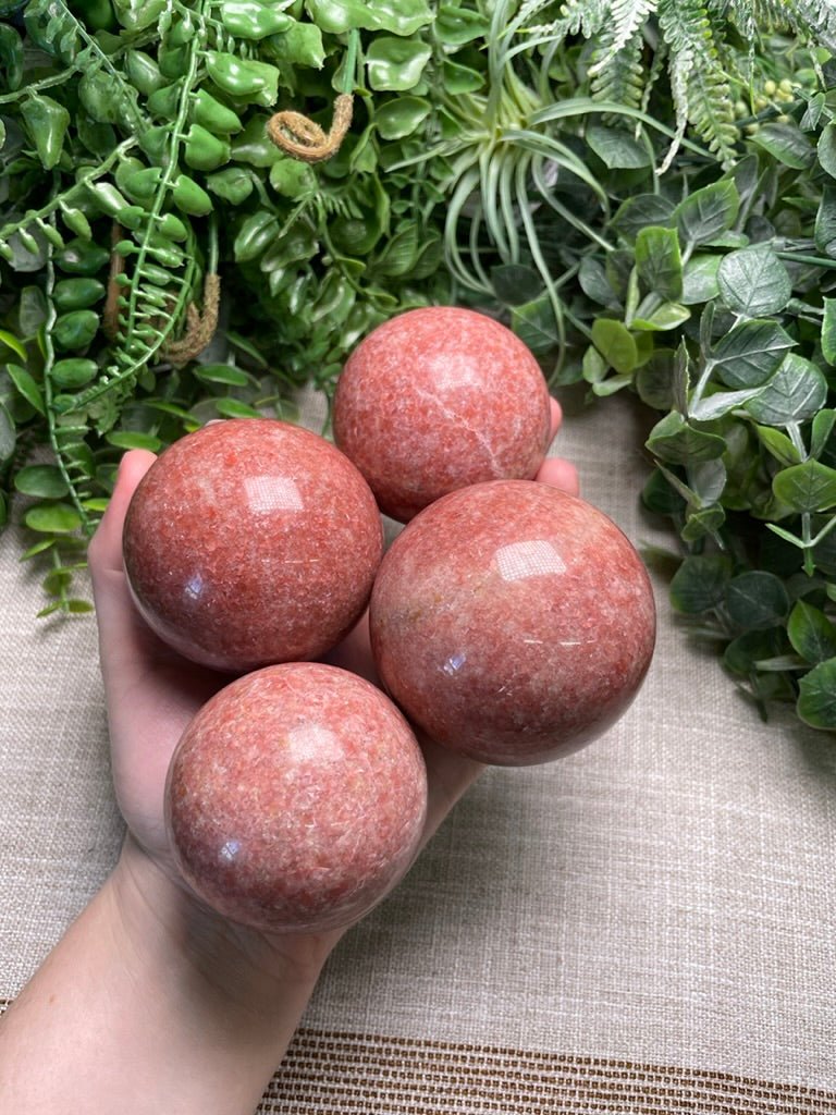 Pink Porkstone Sphere | Copper Ashes