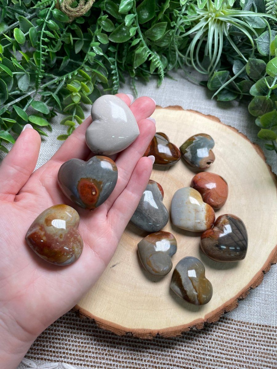 Polychrome Jasper Heart | Copper Ashes