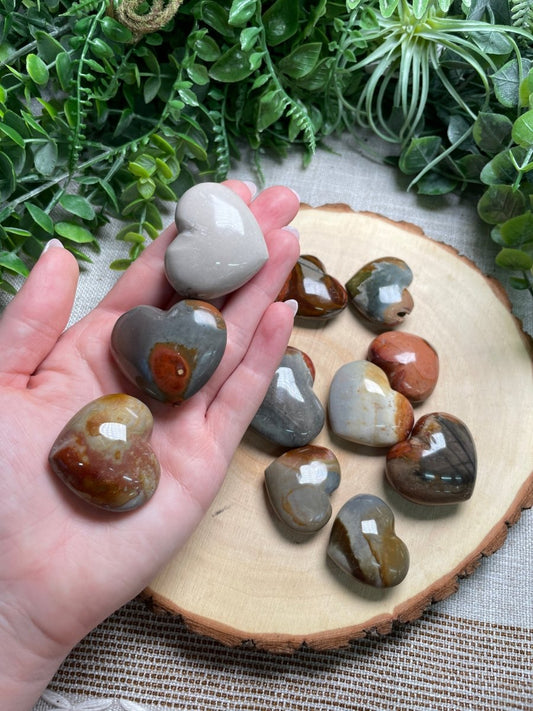 Polychrome Jasper Heart | Copper Ashes