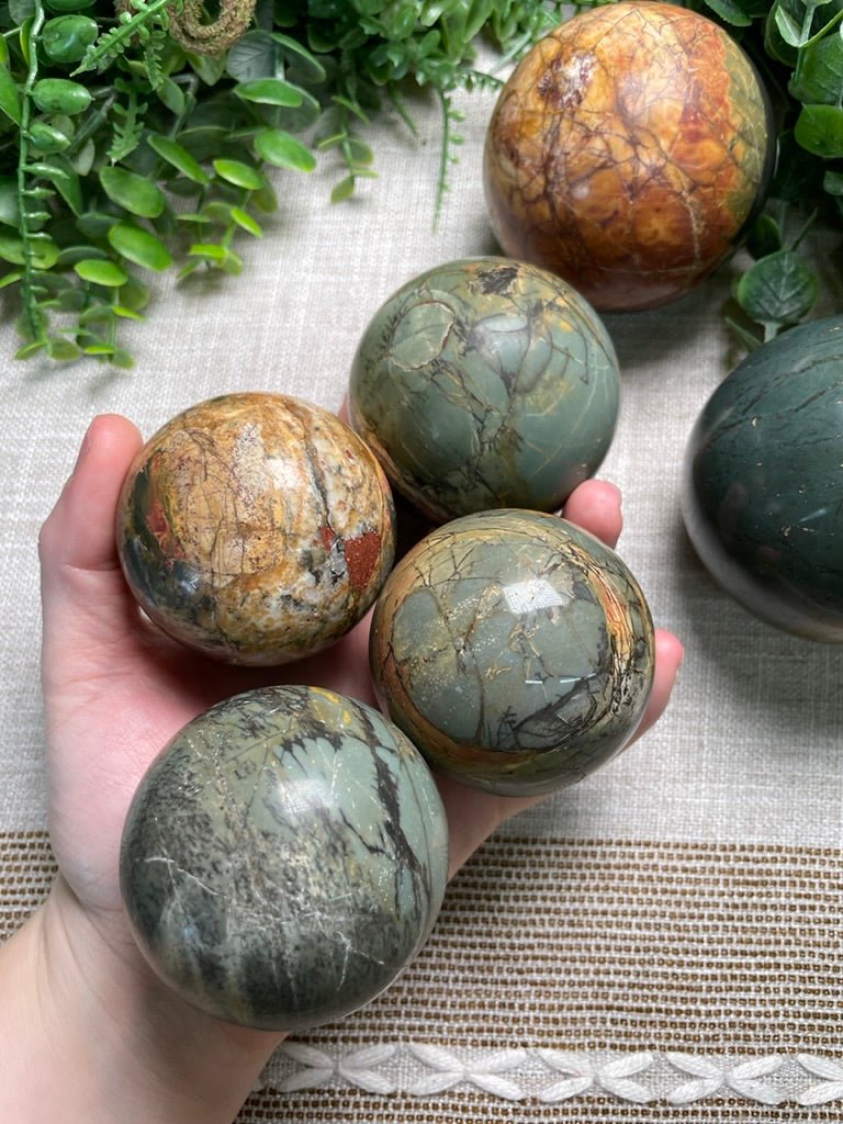 Polychrome Jasper Sphere | Copper Ashes