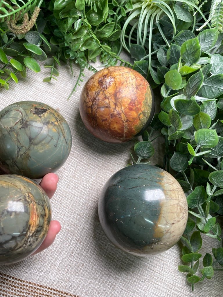 Polychrome Jasper Sphere | Copper Ashes