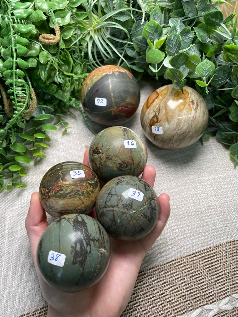 Polychrome Jasper Sphere | Copper Ashes