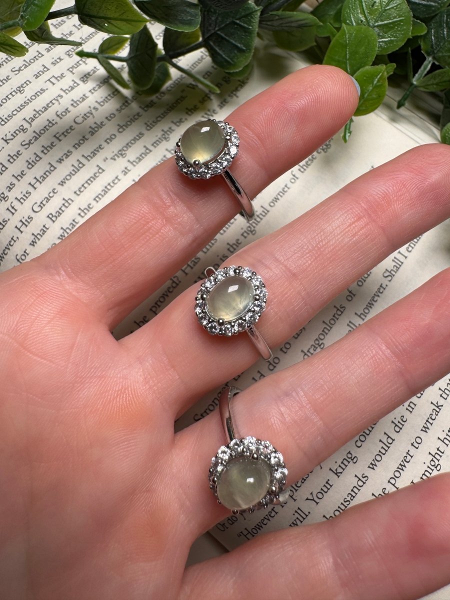 Prehnite Adjustable Ring | Copper Ashes