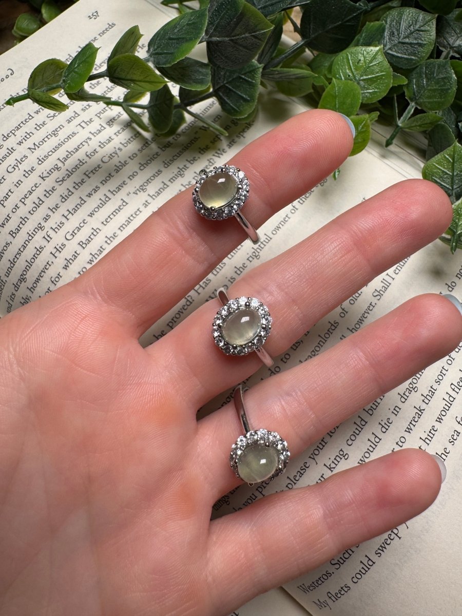 Prehnite Adjustable Ring | Copper Ashes