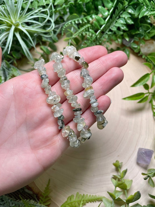 Prehnite Chip Bracelet | Copper Ashes