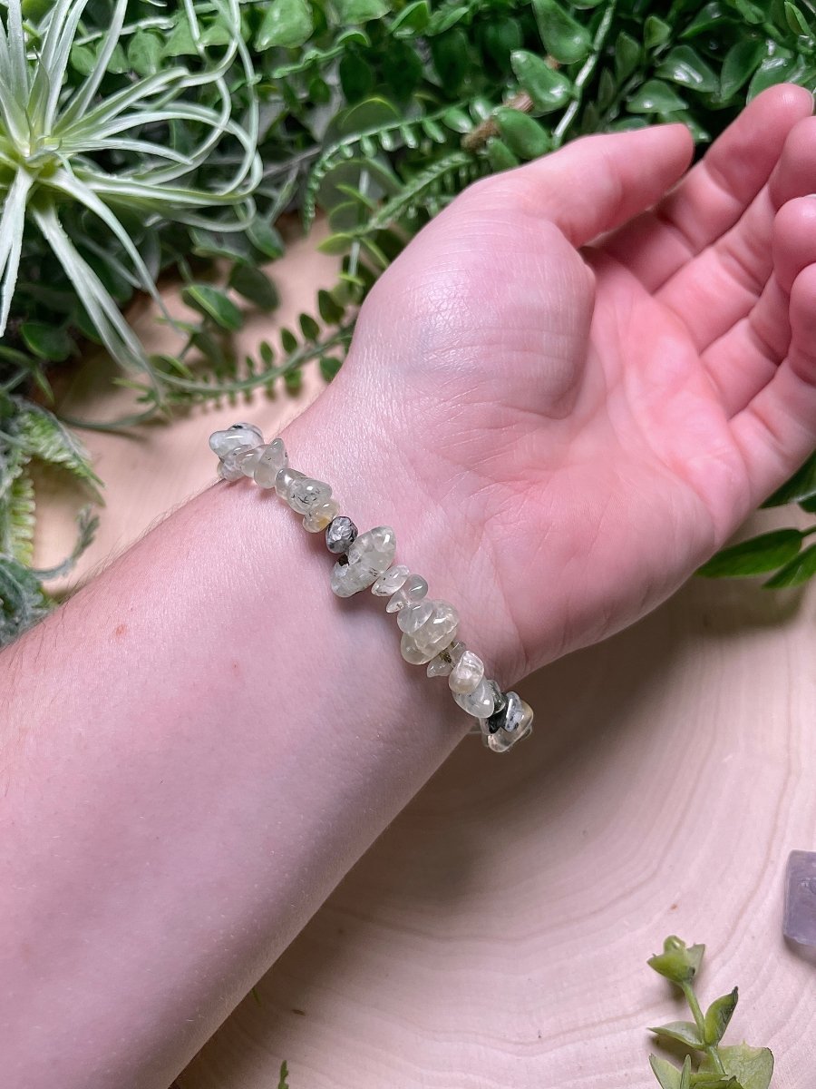 Prehnite Chip Bracelet | Copper Ashes