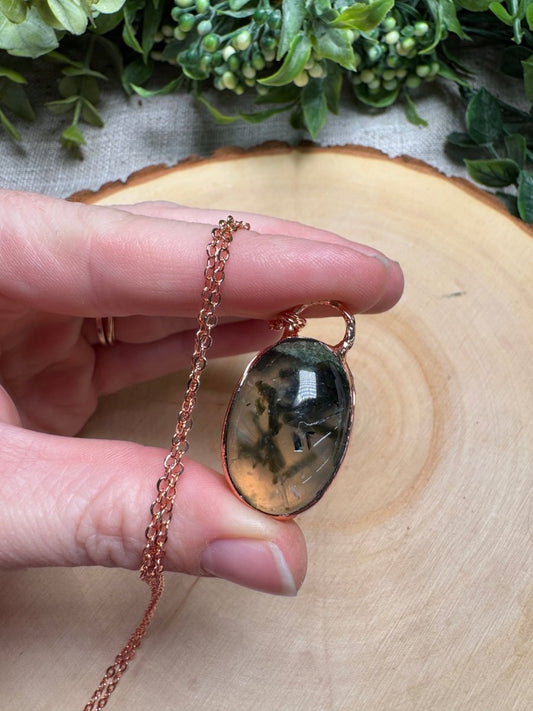 Prehnite Necklace | Copper Ashes