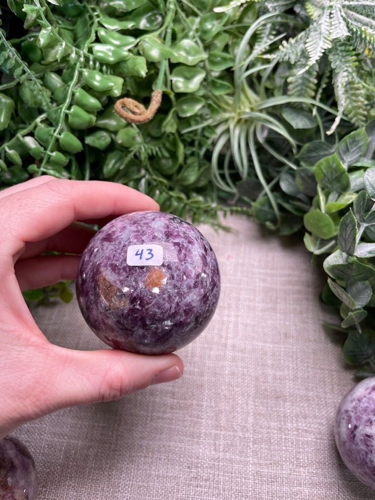 Purple Mica Sphere | Copper Ashes