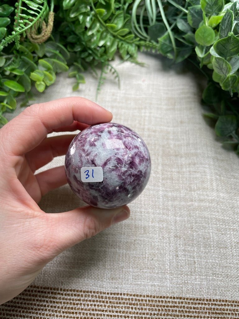 Purple Mica Sphere | Copper Ashes