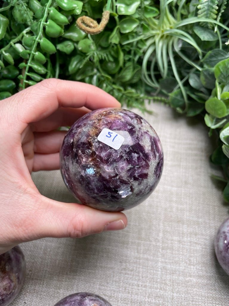 Purple Mica Sphere | Copper Ashes