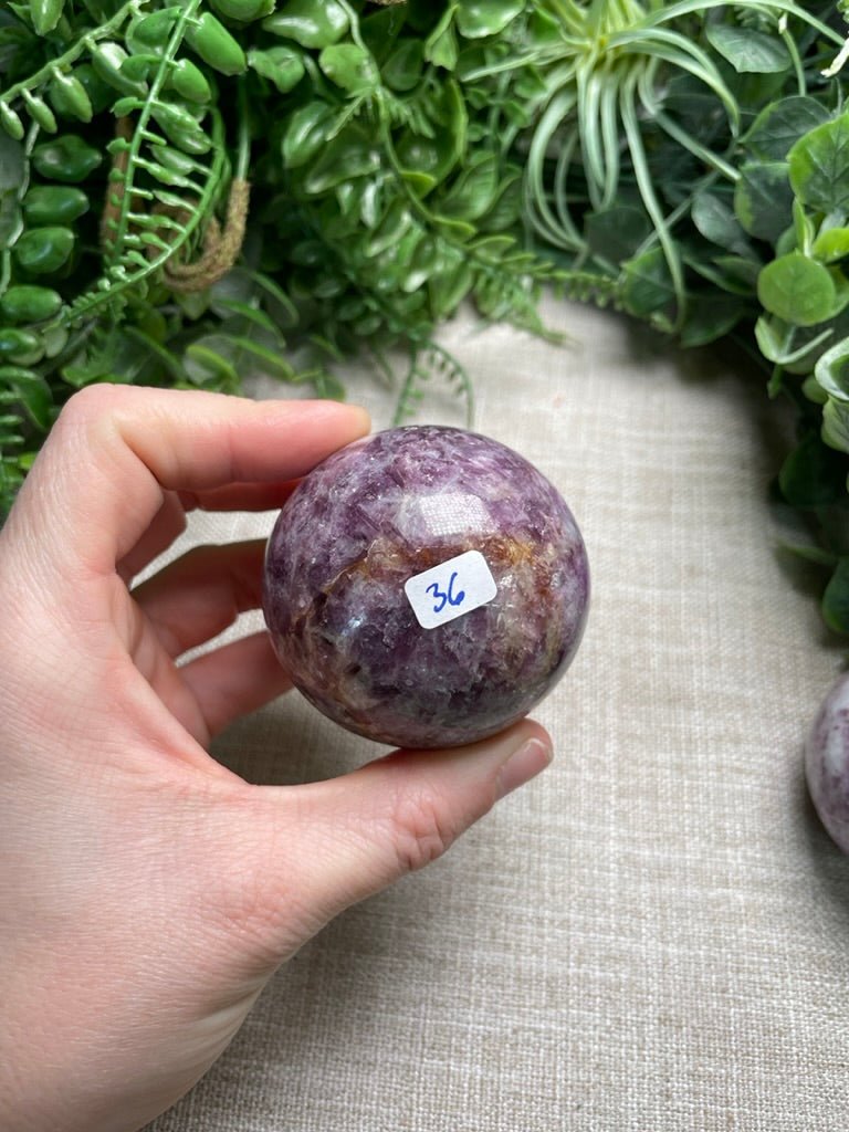 Purple Mica Sphere | Copper Ashes