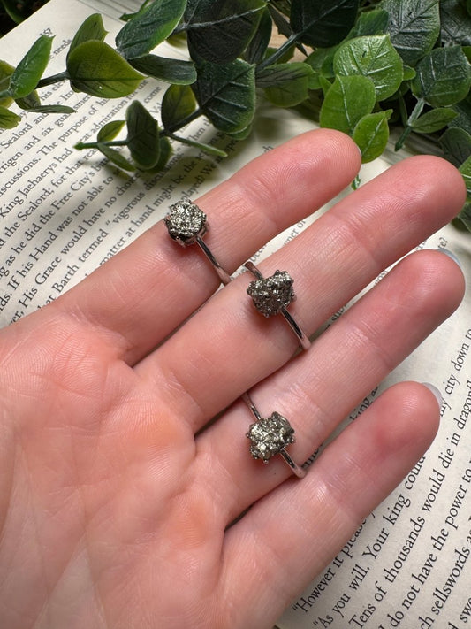 Pyrite Adjustable Ring | Copper Ashes