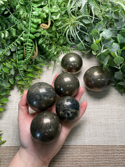 Pyrite Sphere | Copper Ashes