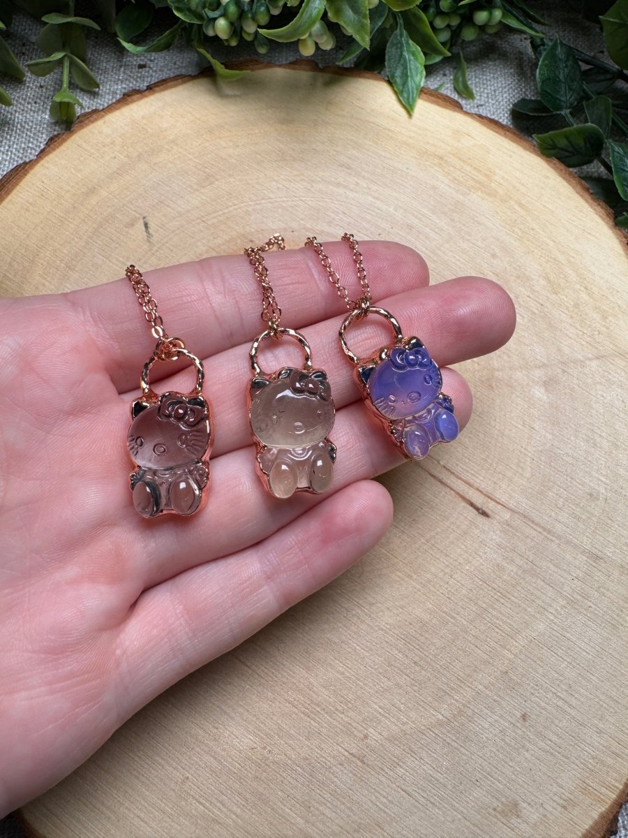 Quartz Hello Kitty Necklace | Copper Ashes