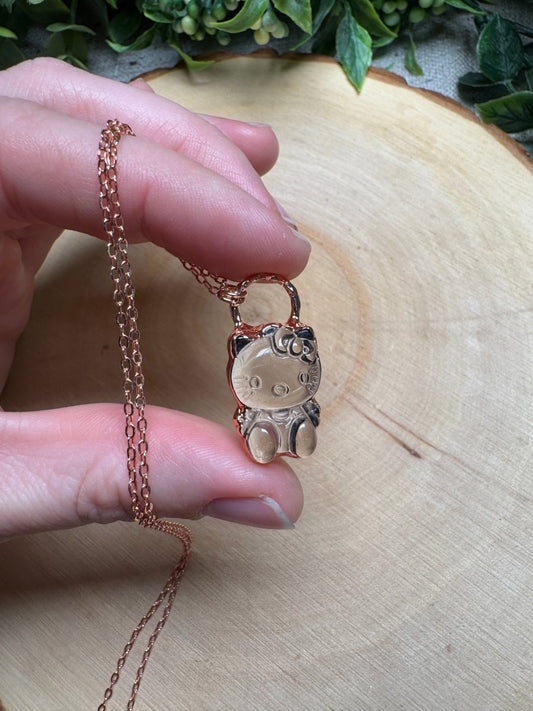 Quartz Hello Kitty Necklace | Copper Ashes