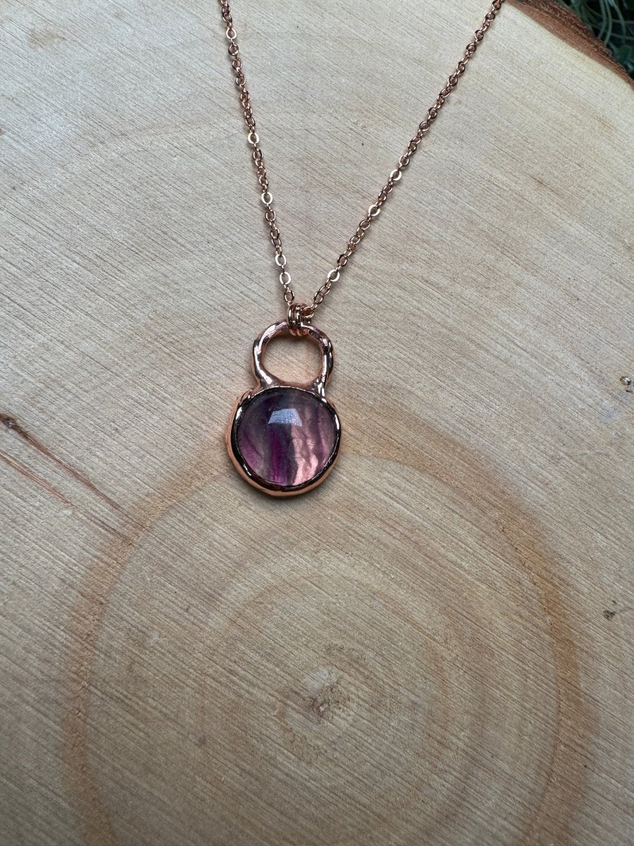Rainbow Fluorite Necklace | Copper Ashes