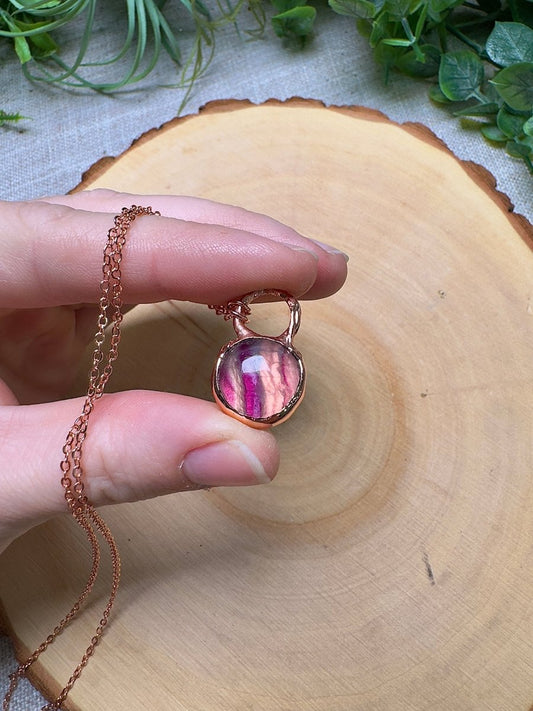Rainbow Fluorite Necklace | Copper Ashes