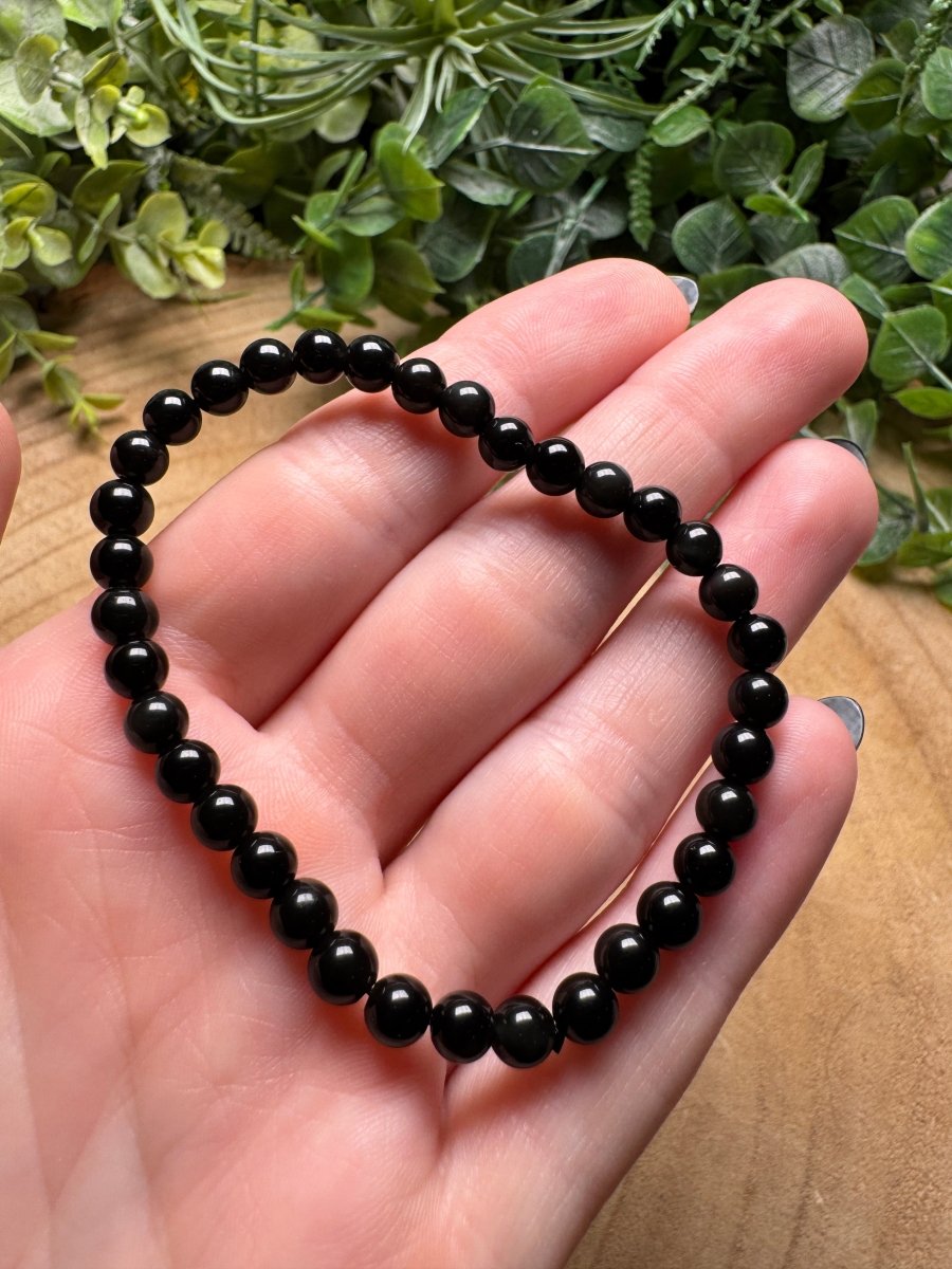 Rainbow Obsidian Beaded Bracelet with 6mm Beads | Copper Ashes