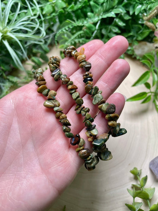Rainforest Jasper Chip Bracelet | Copper Ashes